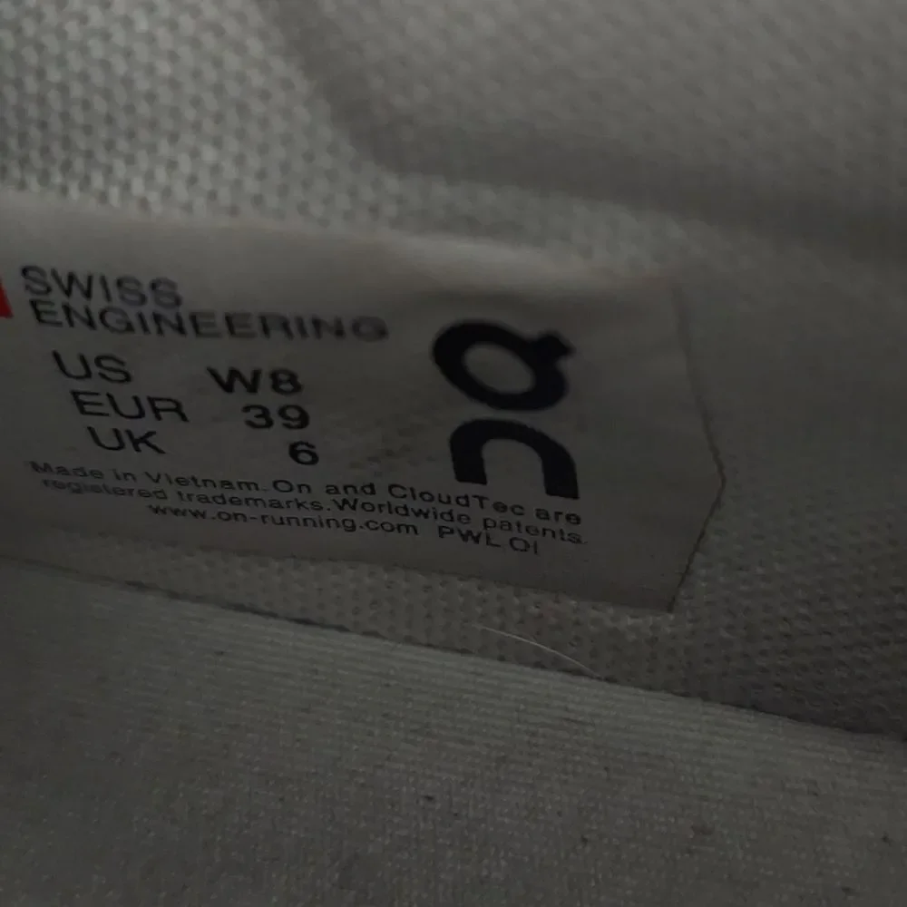 On Running White Low-Top Athletic Sneakers - Picture 9 of 9